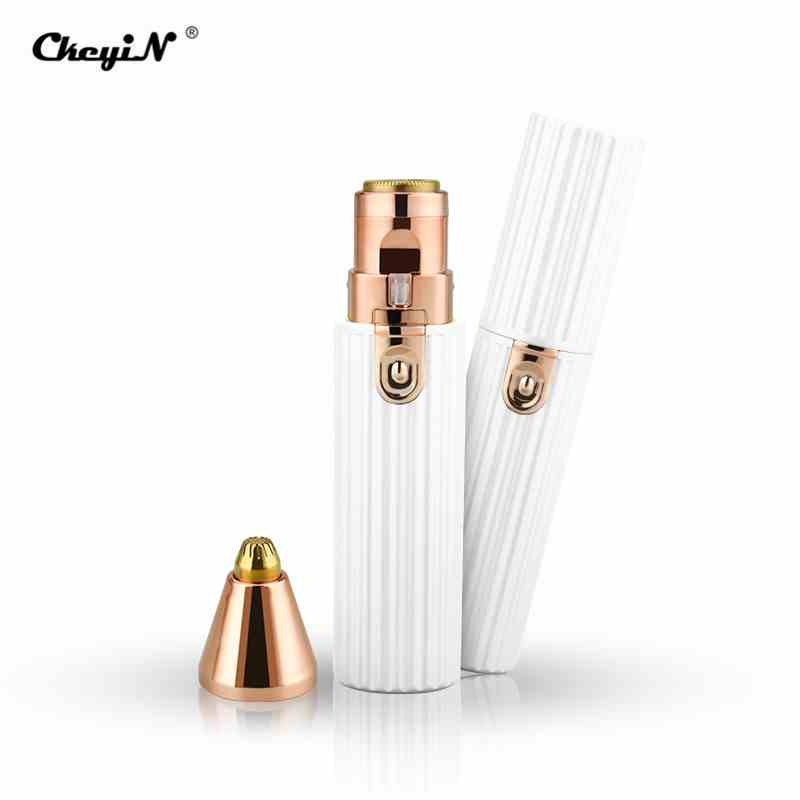 Ckeyin Máy Tẩy LôngTriệt Lông Mày 2 Trong 1 Mini Sạc Pin Có Tích Hợp Đèn máy cạo lông mini MT114