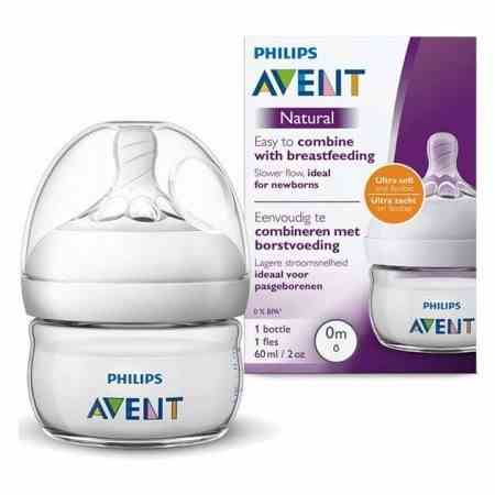 Bình sữa Philips Avent Natural 60ml bằng nhựa PP, không có BPA