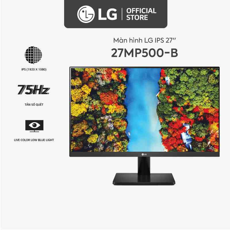 [Mã ELBAU5 giảm 5% đơn 300K] Màn Hình LG 27MP500-B 27 IPS 75Hz FHD AMD FreeSync™ - Hàng Chính Hãng