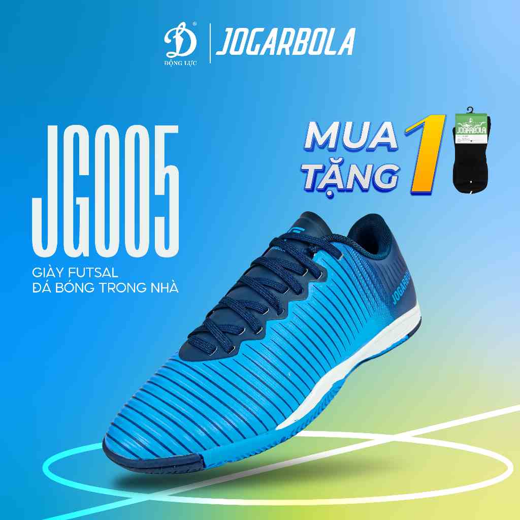 Giày futsal đá bóng trong nhà, giày đá bóng đế ic Jogarbola 005