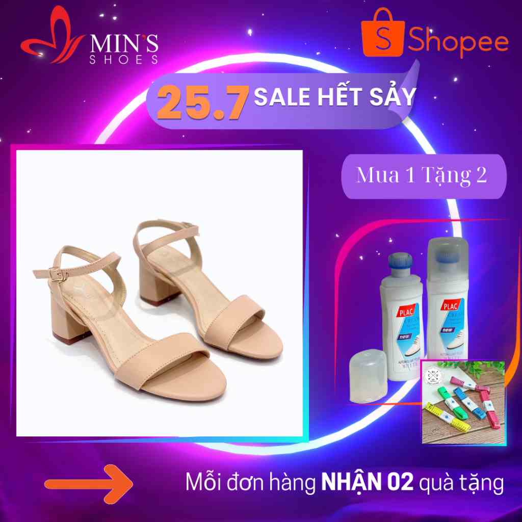 (MUA 1 TẶNG 2 - DUY NHẤT 25-27/07) Mins Shoes - Giày Xăng Đan Da Mềm S297