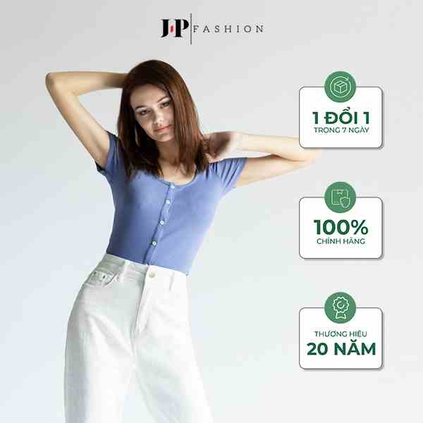 [Mã BMLTB35 giảm đến 35K đơn 99K] Áo thun ôm croptop cổ tròn ngắn tay J-P Fashion C 10206590