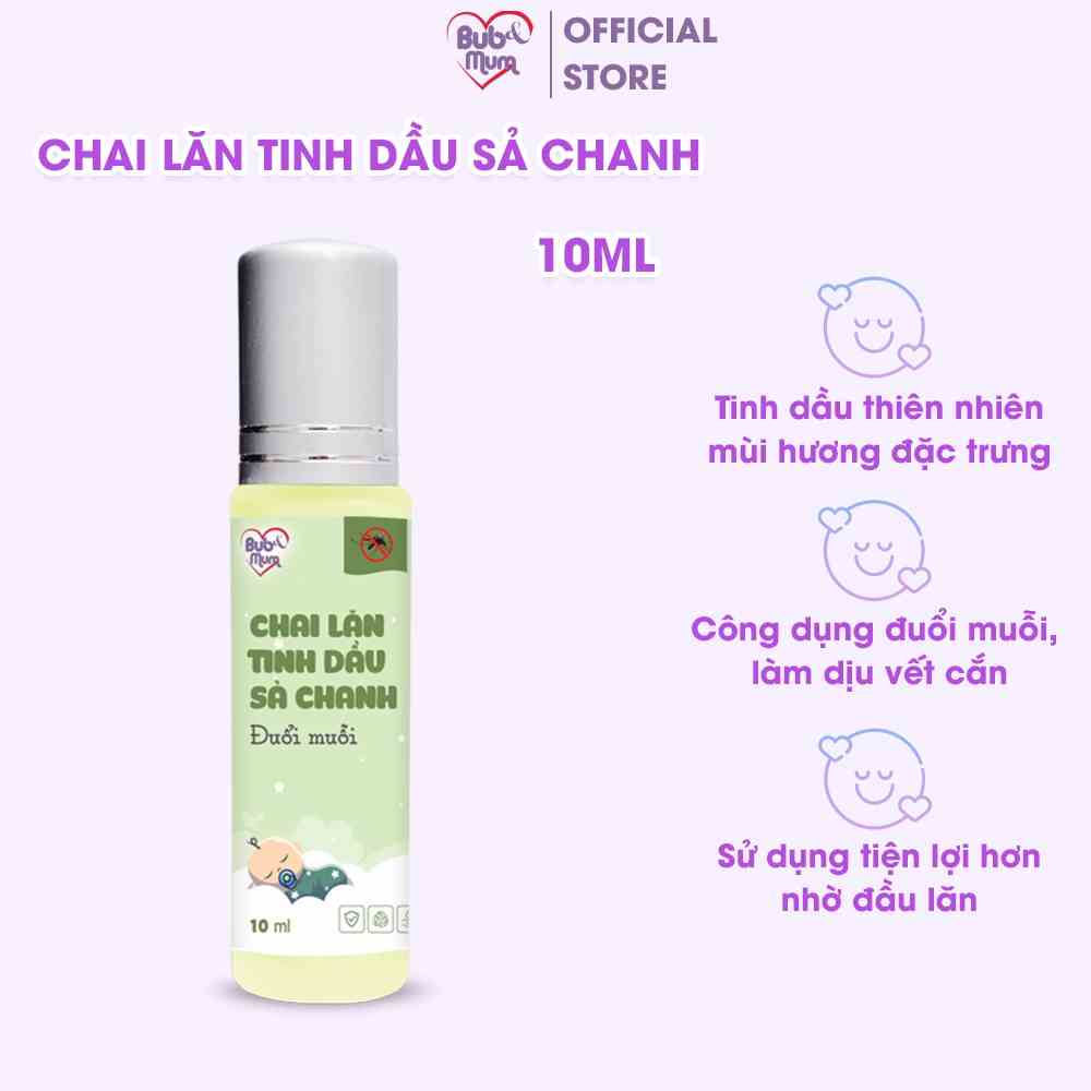 [Mã BMLTB200 giảm đến 100K đơn 499K] Chai Lăn Tinh Dầu Đuổi Muỗi Cho Bé Sả Chanh 10ml BuB&MuM