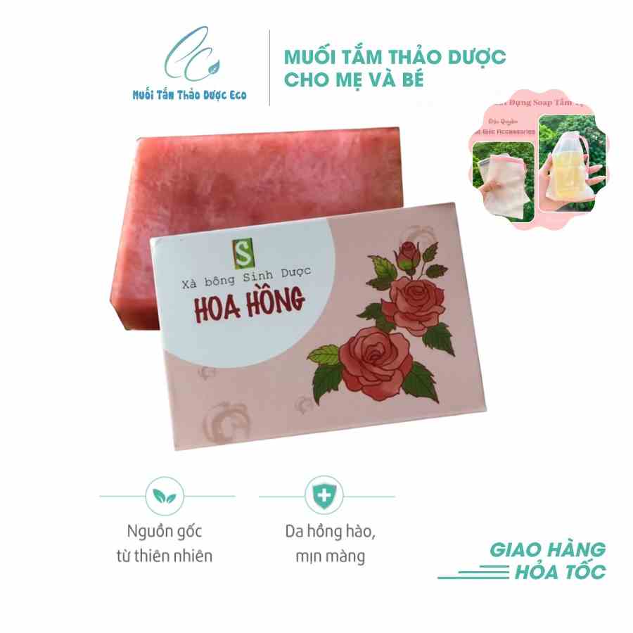 [Mã BMLTB200 giảm đến 100K đơn 499K] Xà bông Sinh Dược hoa hồng 100g