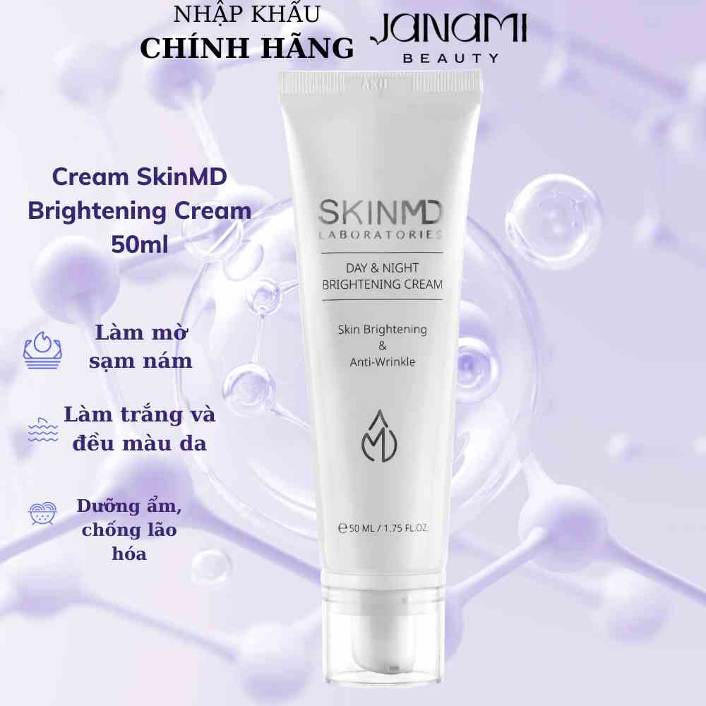 Kem Dưỡng Trắng Da, mờ nám và ngăn chặn hình thành Melanin Skinmd Day & Night Brightening Cream 50ml