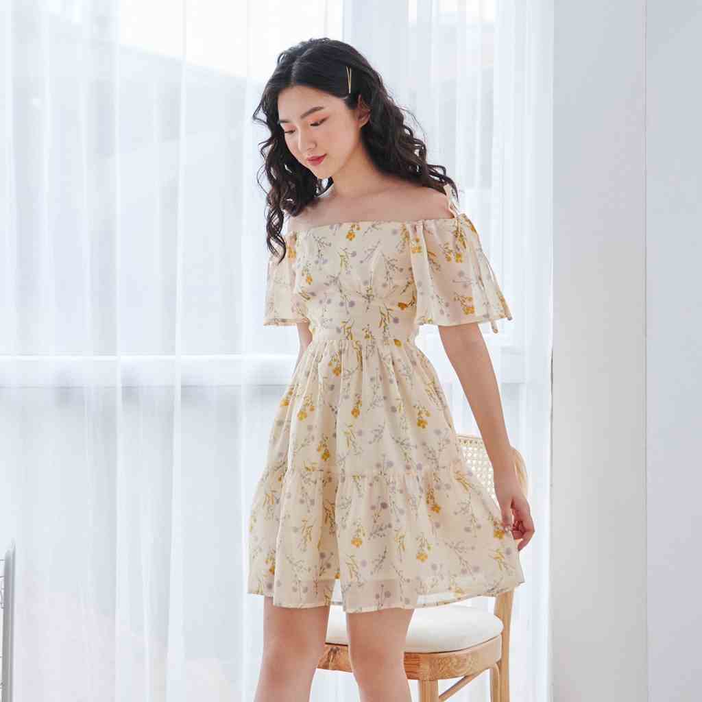 BLEUBIRD Váy voan hoa xoè MADISON DRESS (2 màu)