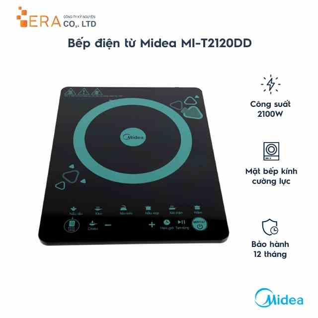 [Mã BMLT100 giảm đến 100K đơn 499K] Bếp từ Midea MI-T2120DD