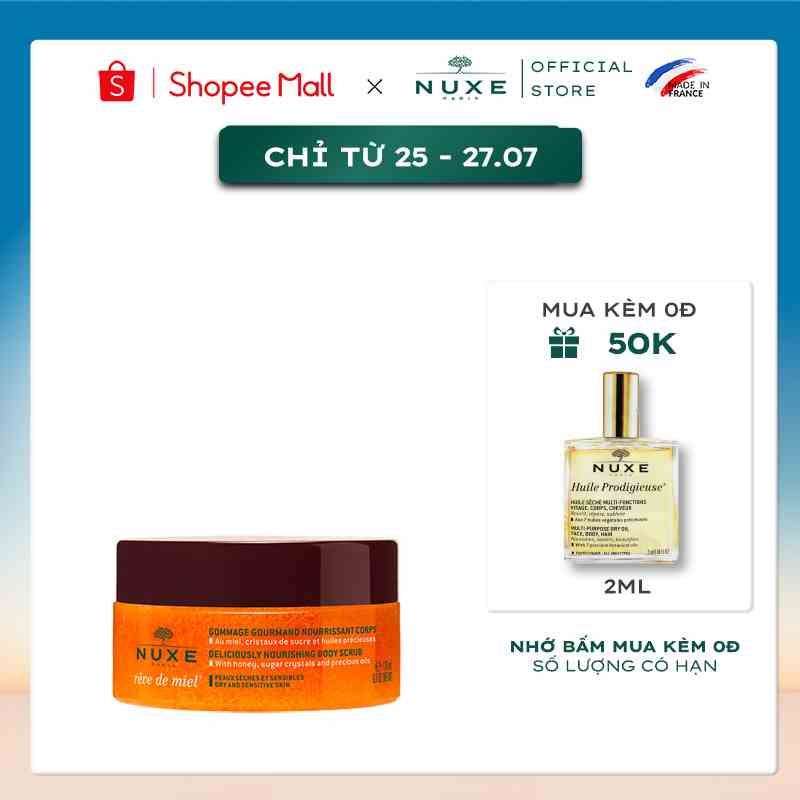 [HSD: 04/2024] Tẩy tế bào chết Nuxe Rêve de Miel® 175ml