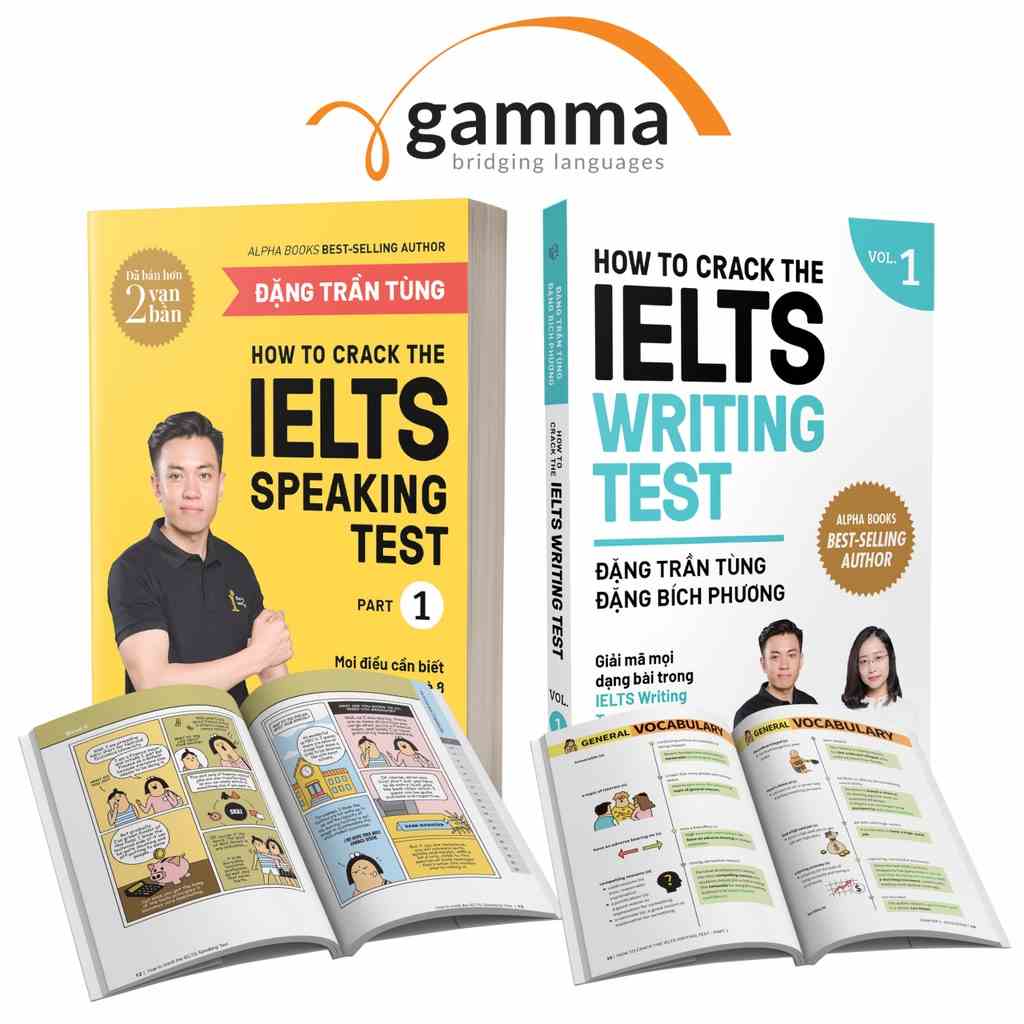 Sách - Combo How To Crack The Ielts Speaking + Writing Test (Vol 1) Dành cho thí sinh đang ấp ủ giấc mơ chinh phục IELTS