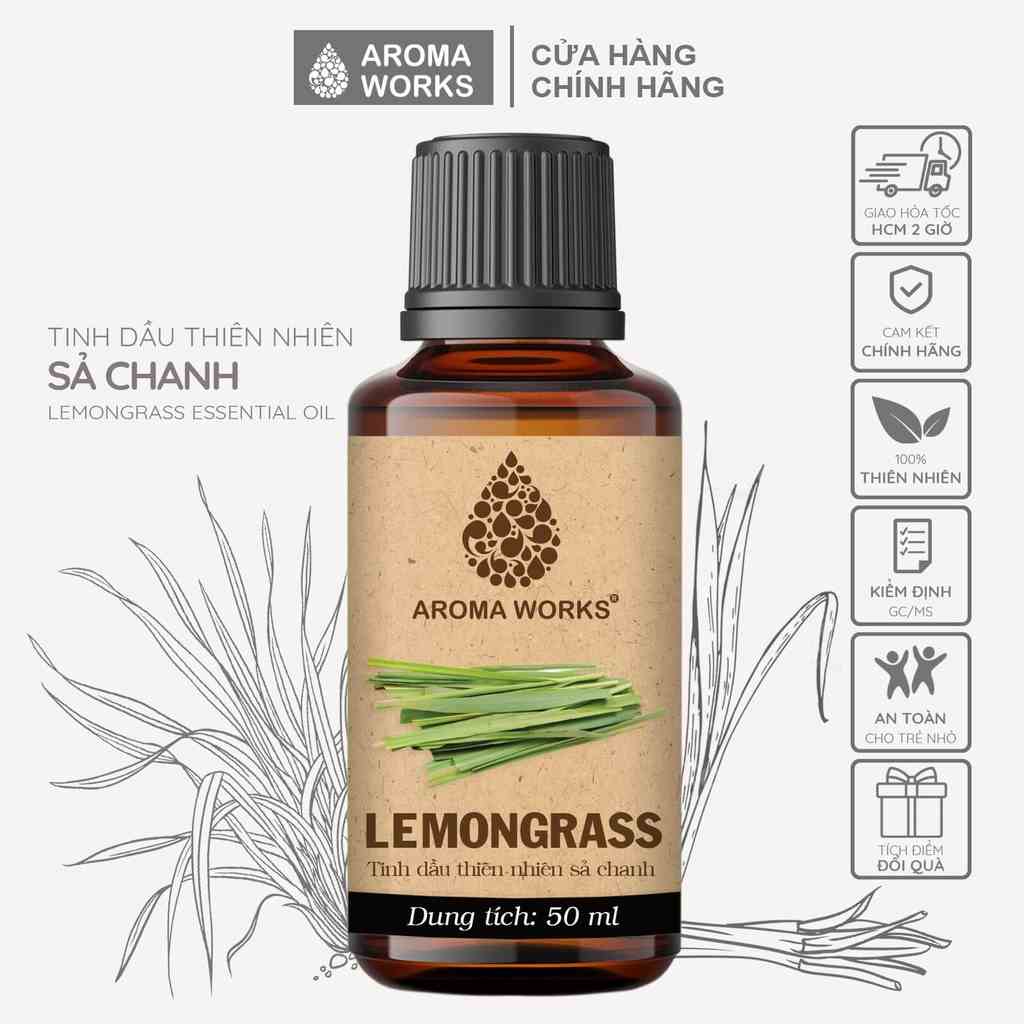 Tinh dầu Sả Chanh Aroma Works xông phòng, dễ ngủ, đuổi muỗi, thanh lọc không khí - Lemongrass