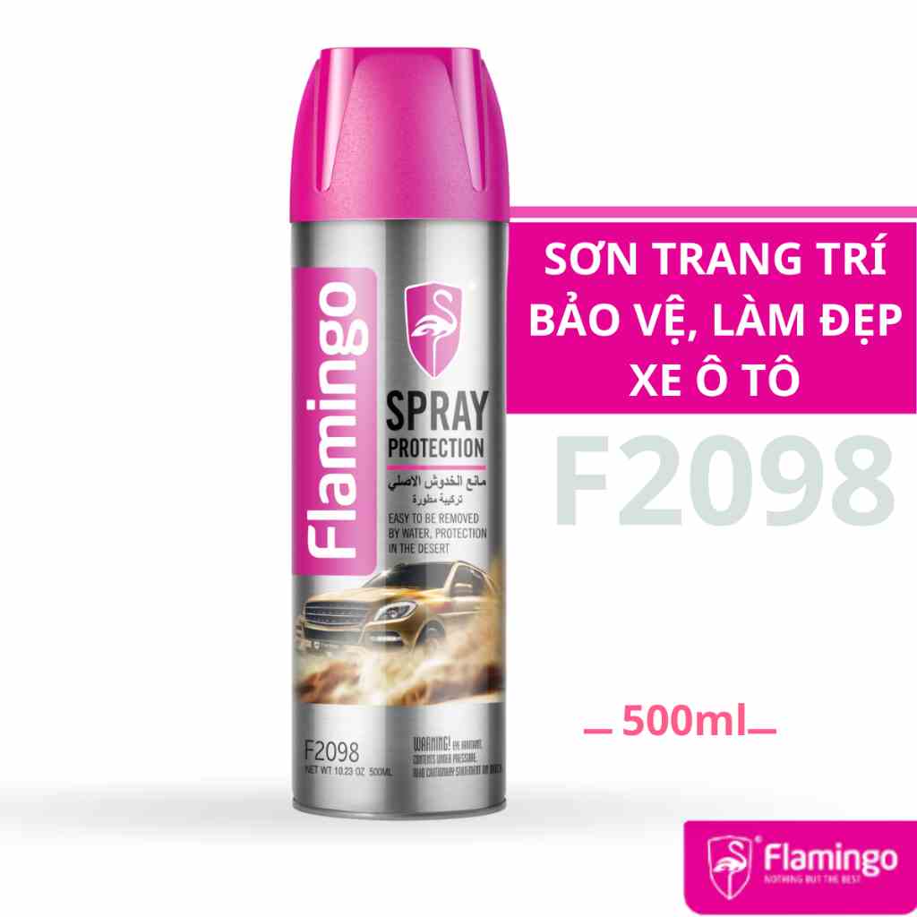 [Mã BMLTB35 giảm đến 35K đơn 99K] Sơn Trang Trí Bảo Vệ Làm Đẹp Xe Ô Tô Flamingo F2098 500ml - Hãng Phân Phối Chính Thức