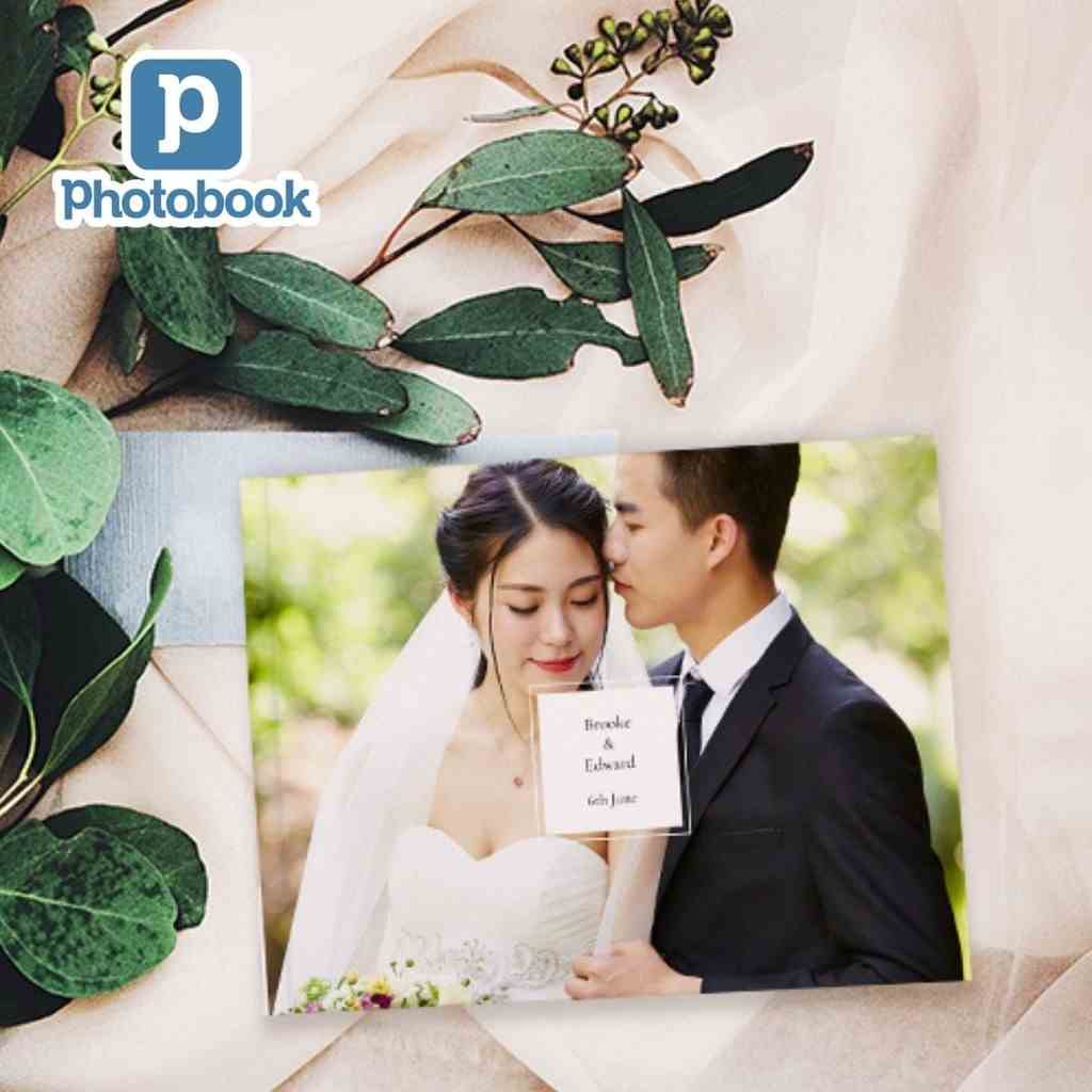 [Toàn Quốc] [E-voucher] In sách ảnh cưới theo yêu cầu bìa cứng 8” x 6” (20 x 15 cm) - Thiết kế trên web Photobook