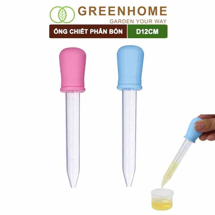 Ống pipet Greenhome, 5ml, chiết phân bón dạng nước, có vạch định lượng, đa năng, màu sắc hiện đại ngẫu nhiên