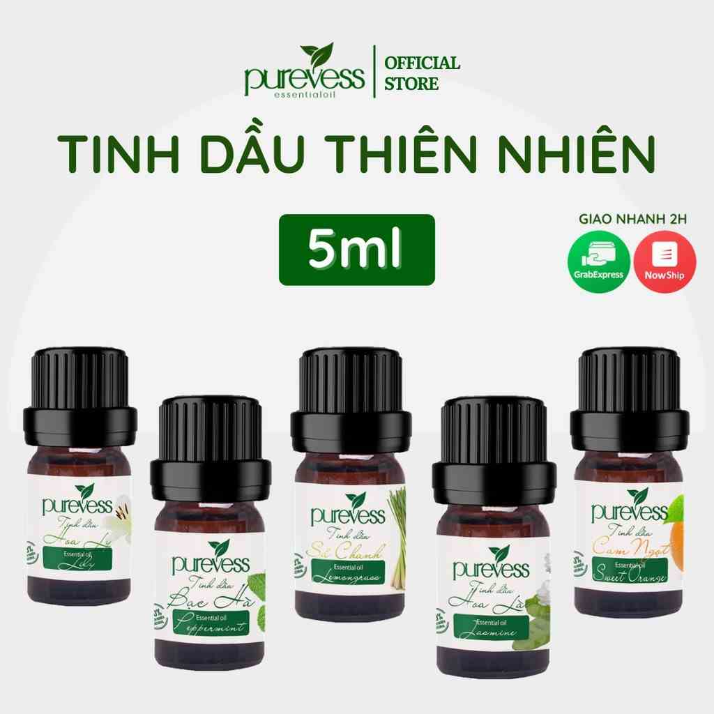 Tinh dầu thiên nhiên nguyên chất PUREVESS giúp thư giãn, đuổi muỗi, khử mùi 5ml