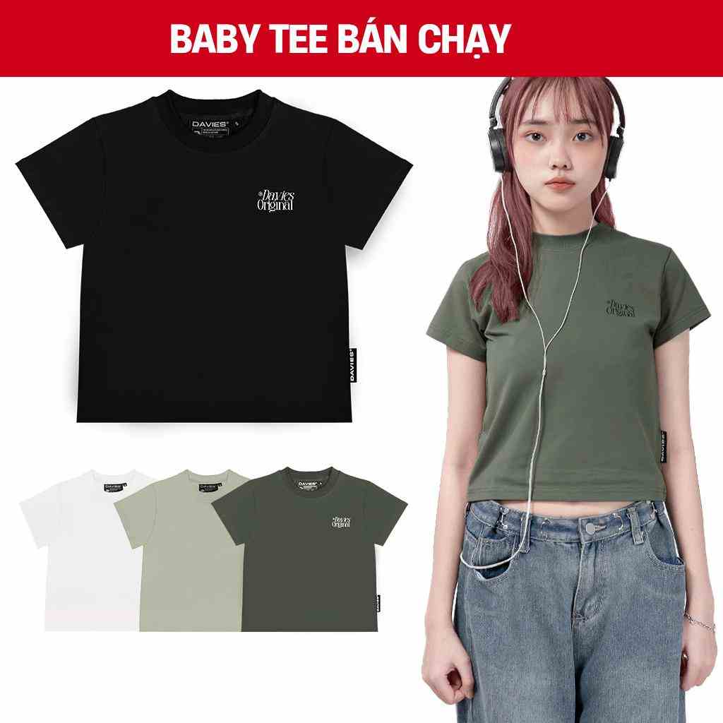 Áo thun baby tee tay ngắn basic nhiều màu Celtic local brand Davies | D32-T1