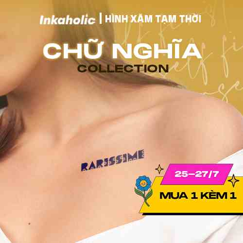 [Chủ đề Chữ Nghĩa] Inkaholic xăm tạm thời Y HỆT xăm thật trong 15 ngày, 100% tự nhiên và chống nước