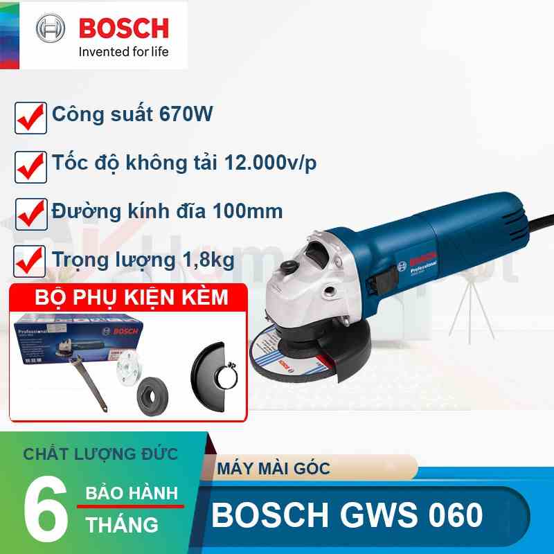 [Mã BMLTB200 giảm đến 100K đơn 499K] Máy mài góc Bosch GWS 060 670W