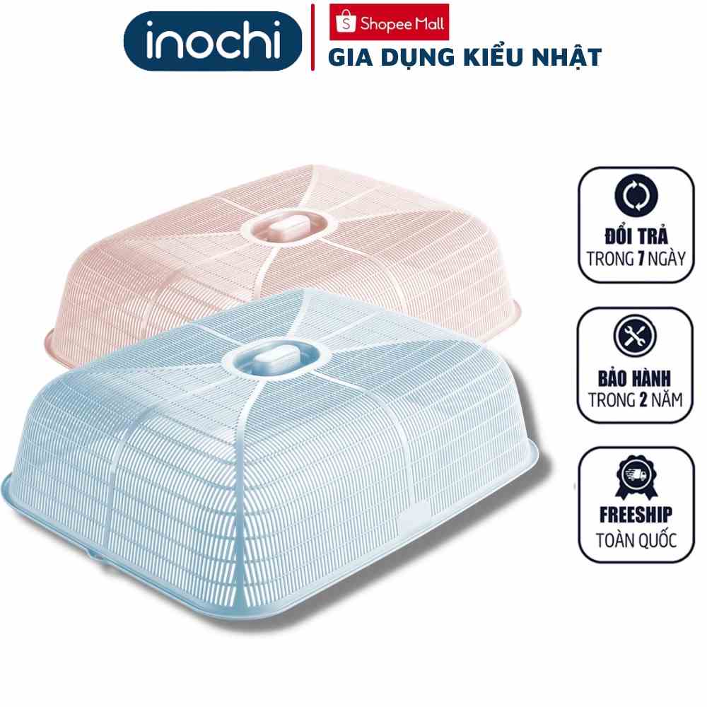 Lồng bàn giữ nhiệt thông minh chữ nhật Yoko inochi cao cấp đa năng đậy thức ăn nhựa kháng khuẩn không mùi