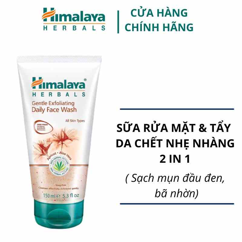 Sữa rửa mặt tẩy tế bào chết sáng da Himalaya Gentle Exfoliating Daily Face Wash 150ml