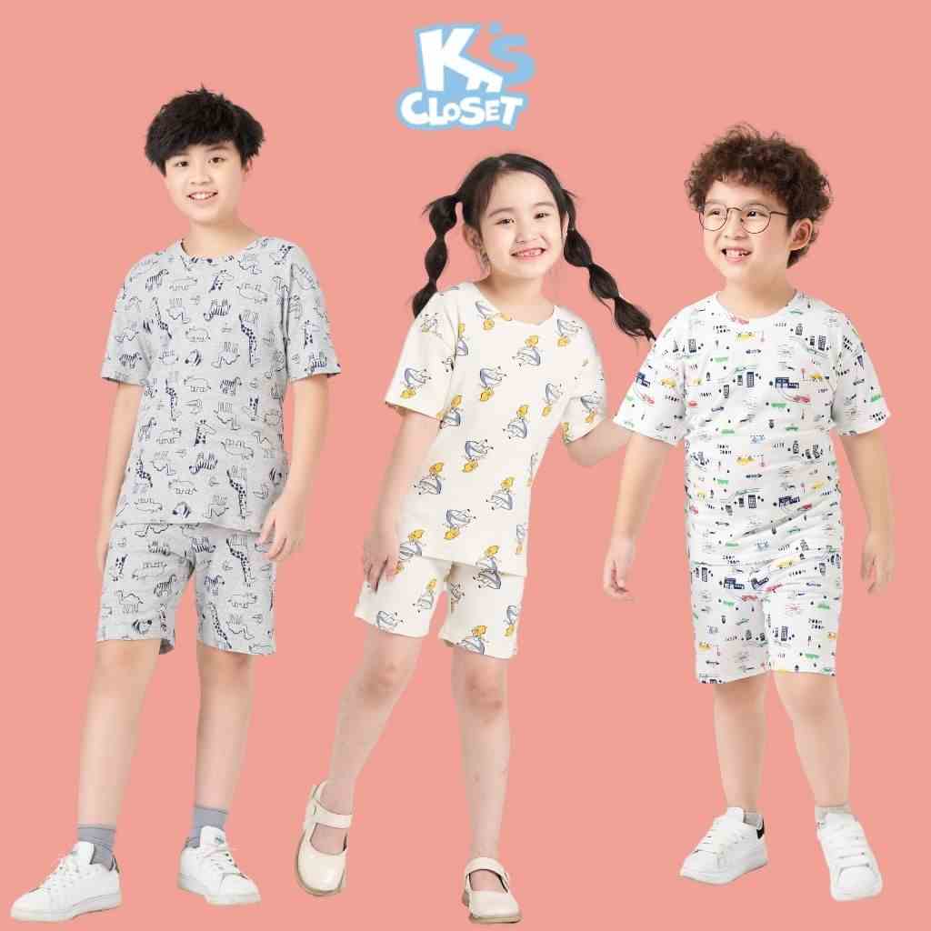 Bộ Quần Áo Cotton Ks Closet Cộc Tay Cho Bé Trai Và Bé Gái (2 - 10 Tuổi) E136ONS KT24TWS