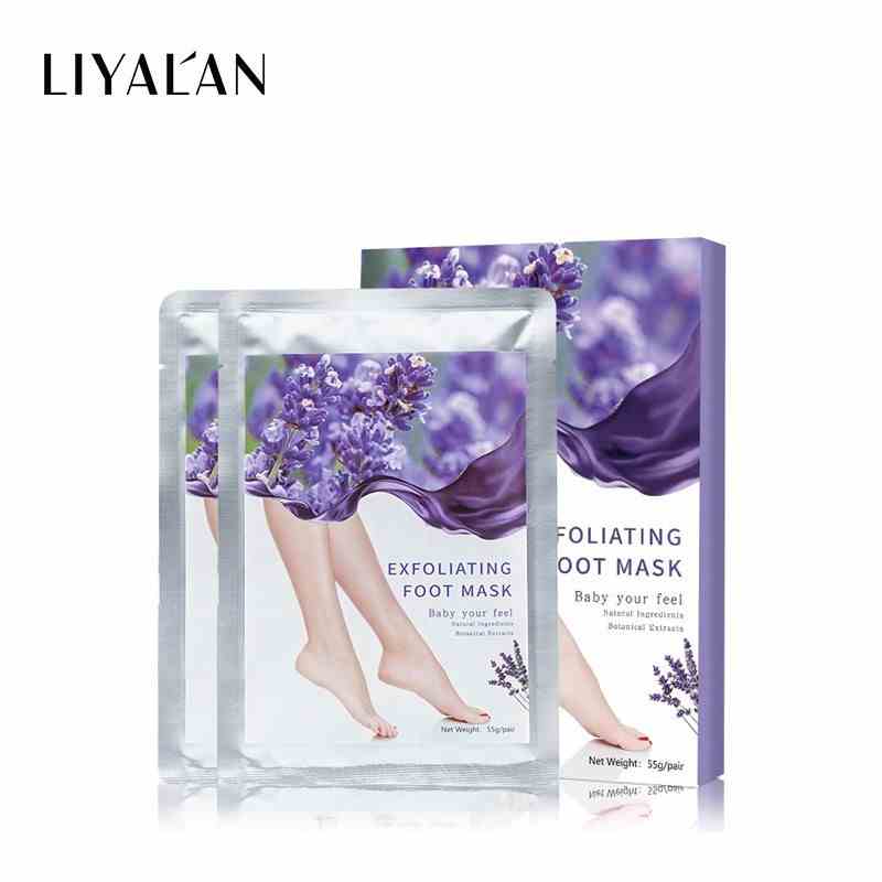 Cặp Mặt Nạ Chân LIYALAN Chiết Xuất Hoa Oải Hương Tự Nhiên Tẩy Tế Bào Chết 55g