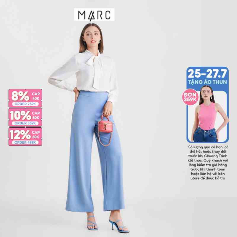 Quần nữ MARC FASHION ống suông lưng cao dây kéo sau CBMH049721