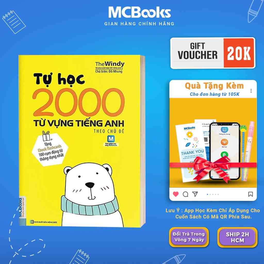 Sách - Tự Học 2000 Từ Vựng Tiếng Anh Theo Chủ Đề Mcbooks