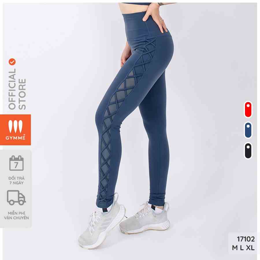 [Mã BMLTB35 giảm đến 35K đơn 99K] Quần legging thể thao nữ gymme phối dây đan chéo bên sườn quyến rũ - 17102