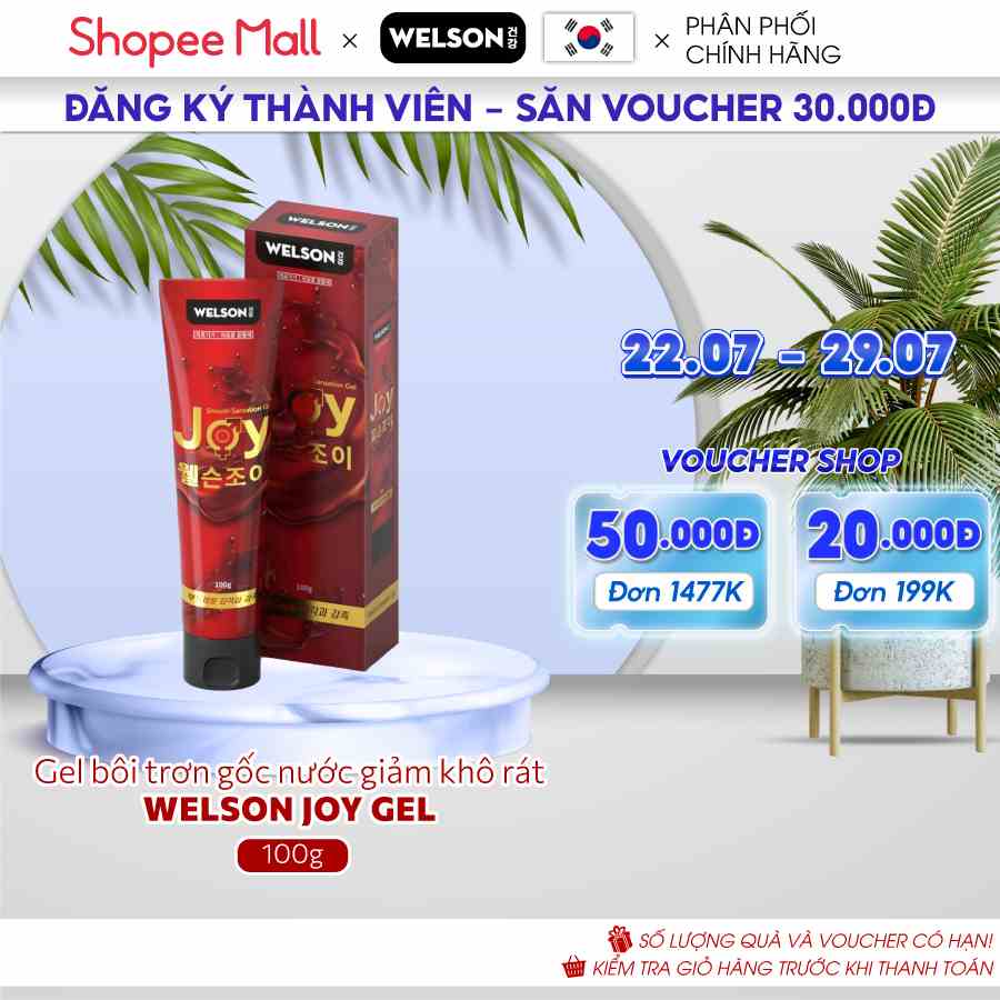 Gel Bôi Trơn Gốc Nước Giảm Khô Rát Welson Joy 100g