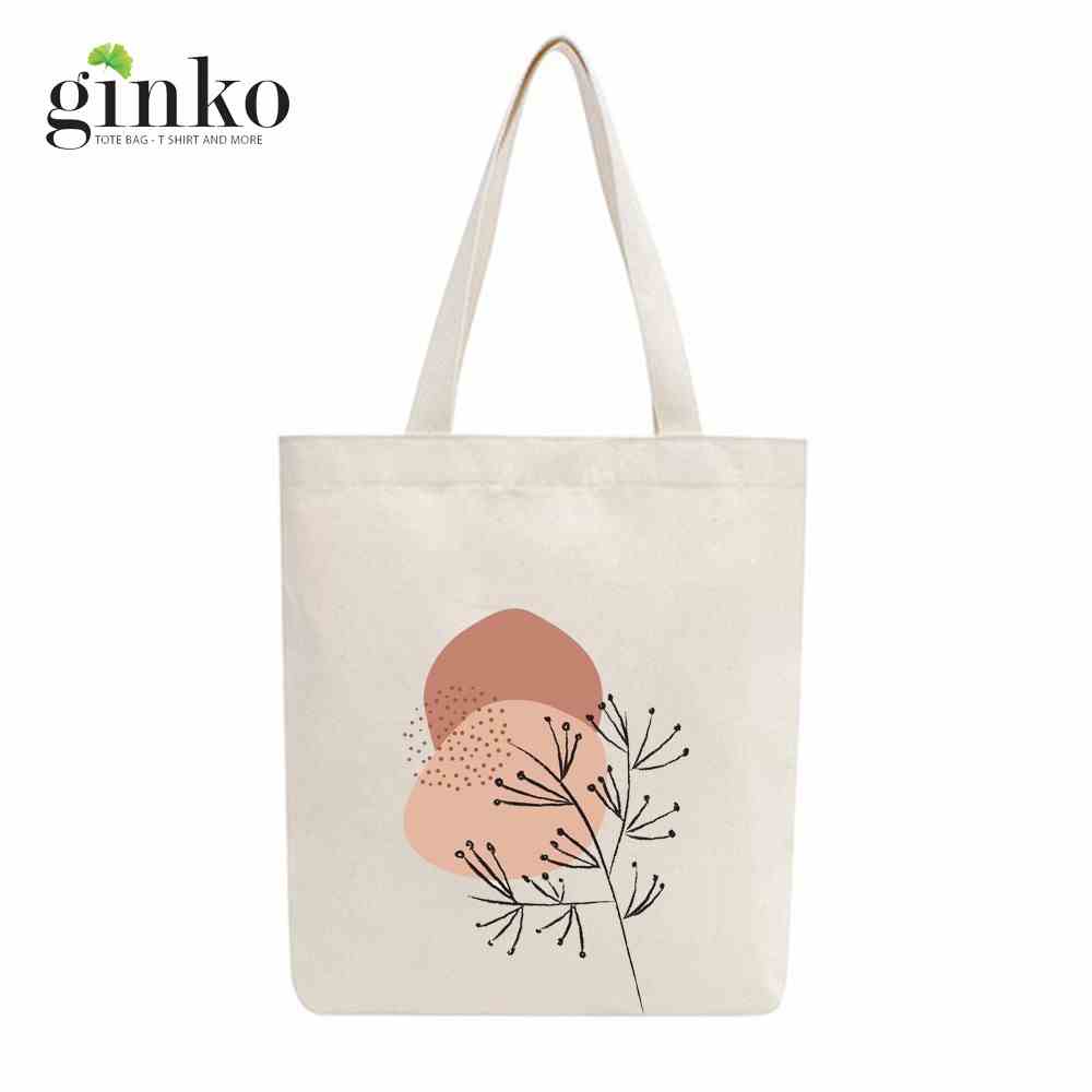 [Mã BMLTA35 giảm đến 35K đơn 99K] Túi tote vải mộc GINKO dây kéo in hình Minimalism Art (nhiều mẫu)