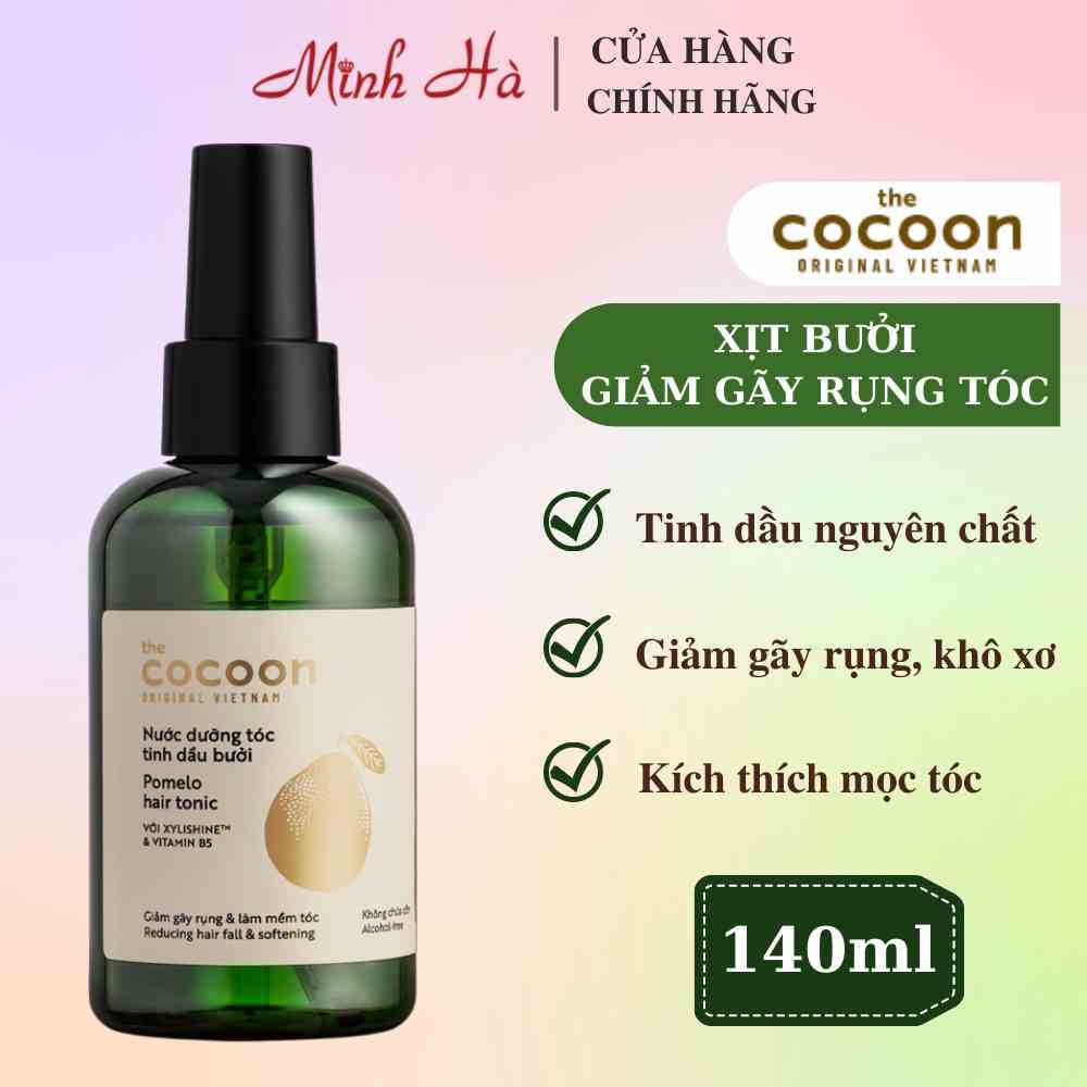 Nước dưỡng tóc tinh dầu bưởi Cocoon Pomelo Hair Tonic 140ml giảm gãy rụng