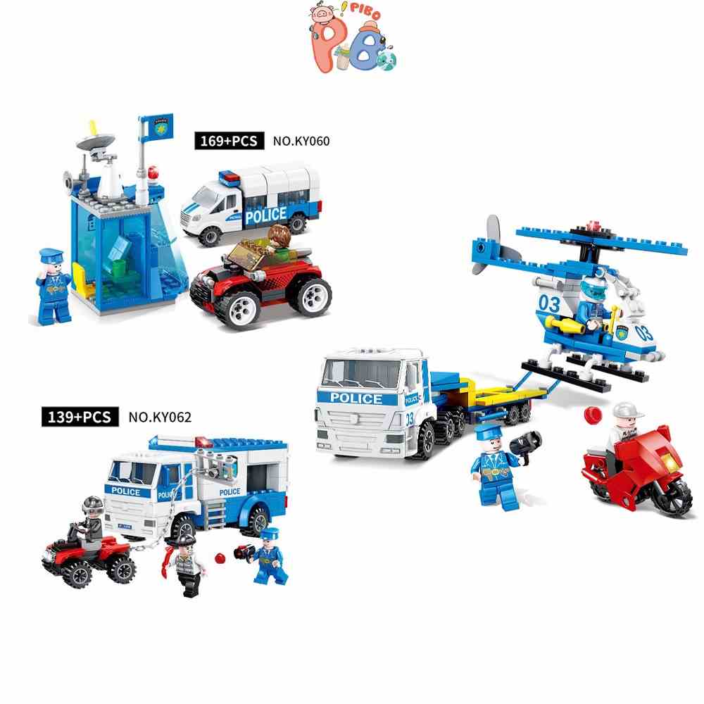 Đồ Chơi Lắp Ráp Lego Cảnh Sát Trạm Kiểm Soát, Máy Bay - PiBo Store