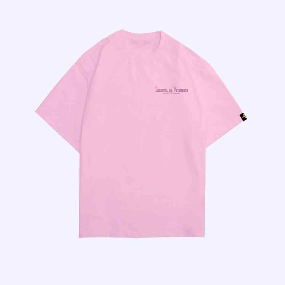 [Mã BMLTB200 giảm đến 100K đơn 499K] Áo thun Lesavril de Vetements Haute Couture Pink