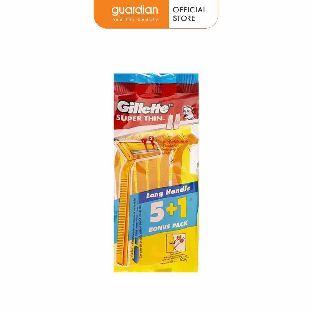 Dao Cạo Super Thin Gillette Gói 6 Cây