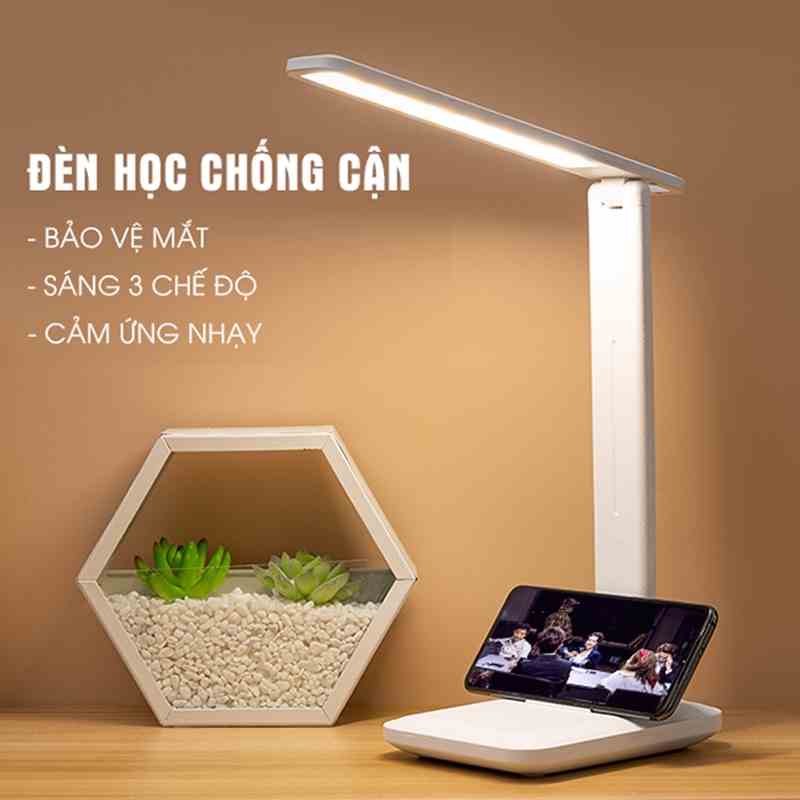 Đèn học để bàn chống cận tích điện cảm ứng 3 chế độ thương hiệu IGA  - GN36