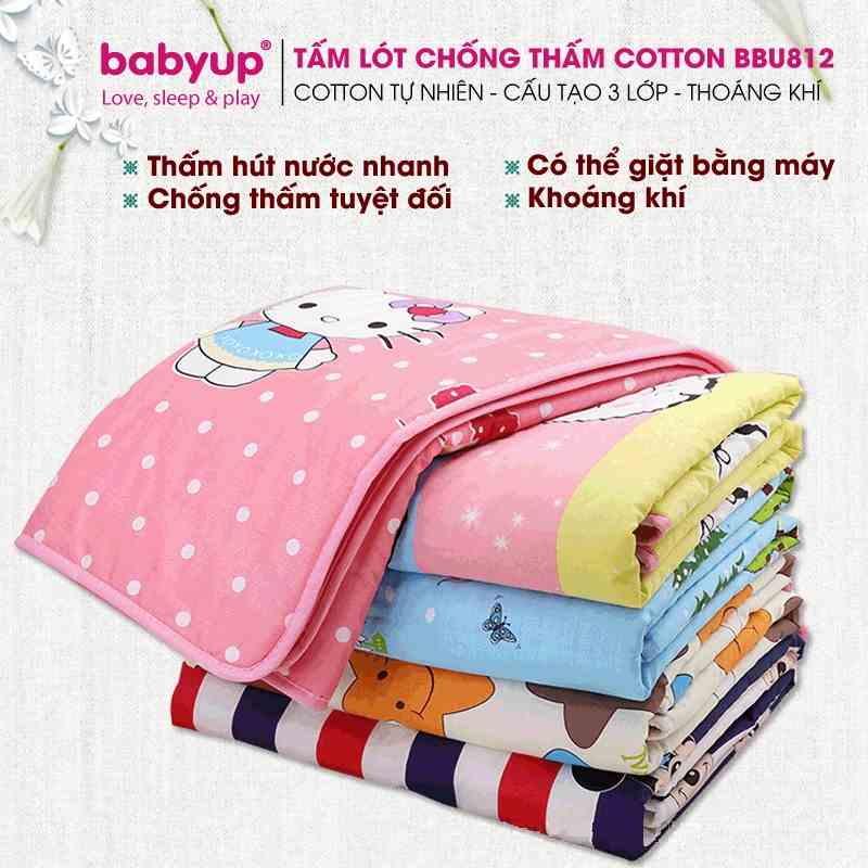 Tấm lót chống thấm cho bé BABYUP 3 lớp, khoáng khí, mềm mại