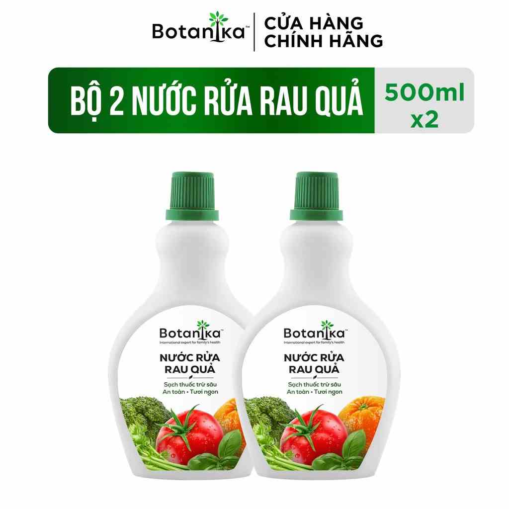 Bộ 2 Nước rửa rau Botanika 500ML