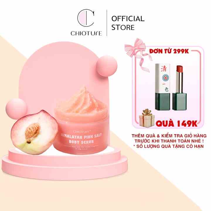 Tẩy da chết toàn thân muối hồng Chioture Himalayan Pink Salt Body Scrub an toàn cho mọi loại da 350g