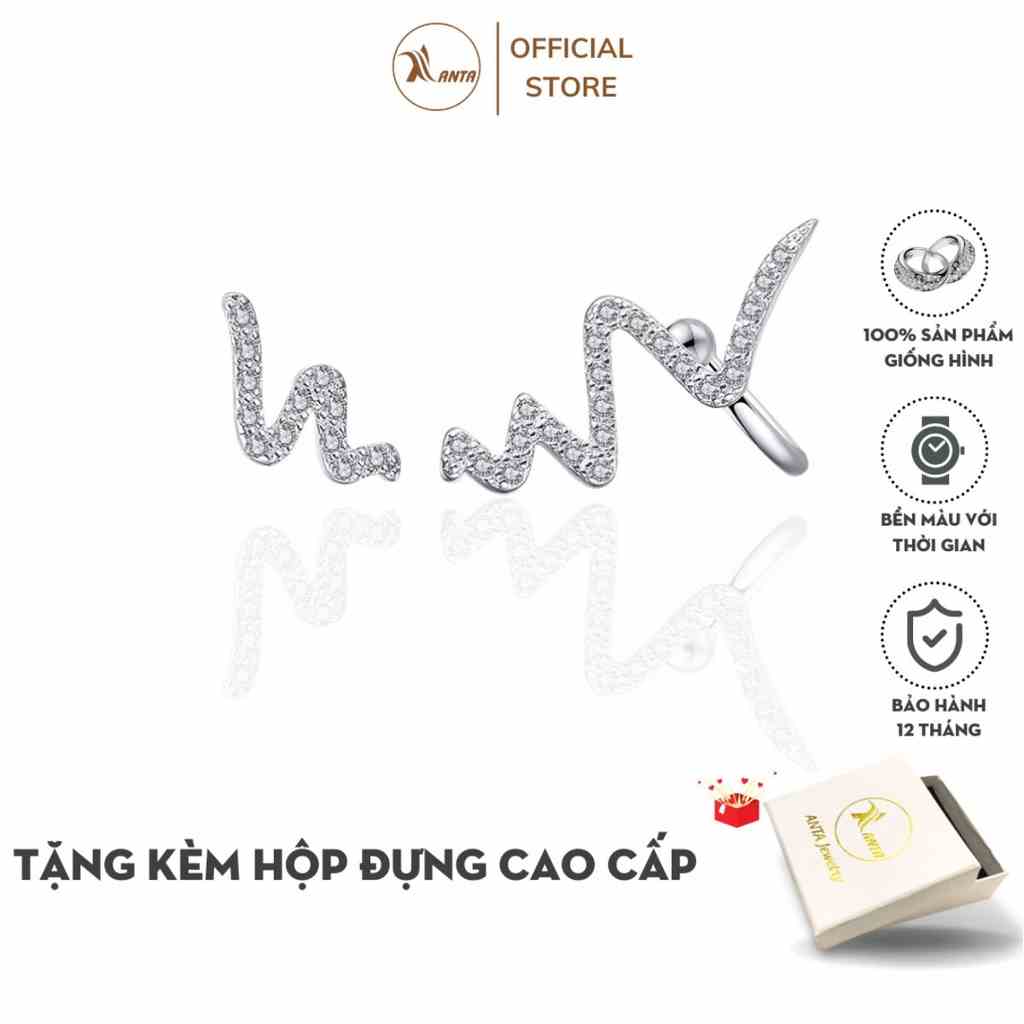 [Mã BMLTB35 giảm đến 35K đơn 99K] Bông tai bạc Kiểu dáng sóng lượn Dành Cho Nữ ANTA Jewelry ATJ7074