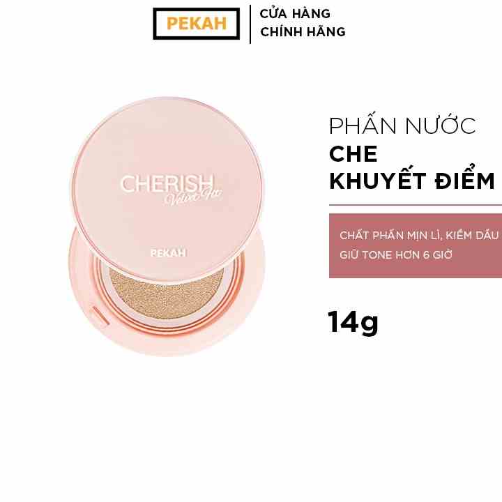 [Mã BMLT30 giảm đến 30K đơn 299K] Phấn Nước Che Khuyết Điểm Và Làm Mịn Da PEKAH Cherish Velvet Fit Cushion 14g