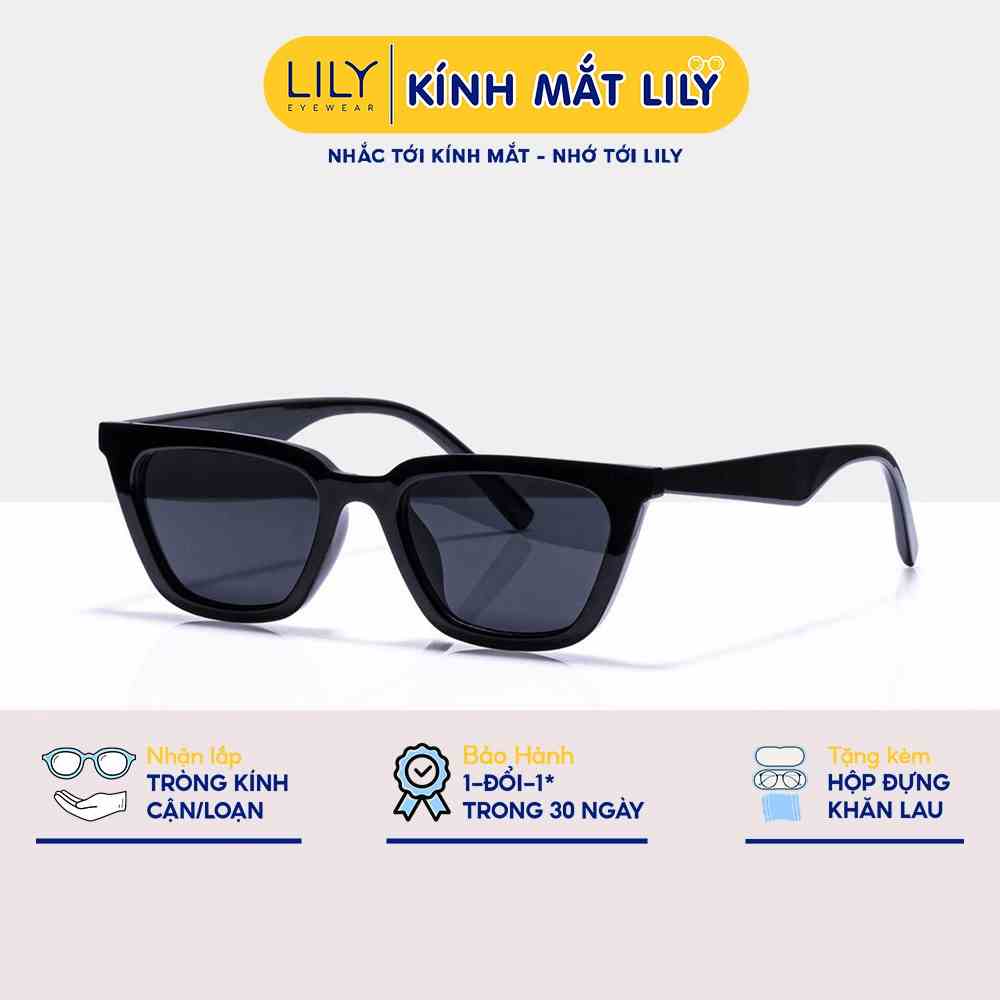 Kính mát Nam nữ Lilyeyewear chống UV400 phong cách Hàn Quốc màu sắc thời thượng AGAIL 88828