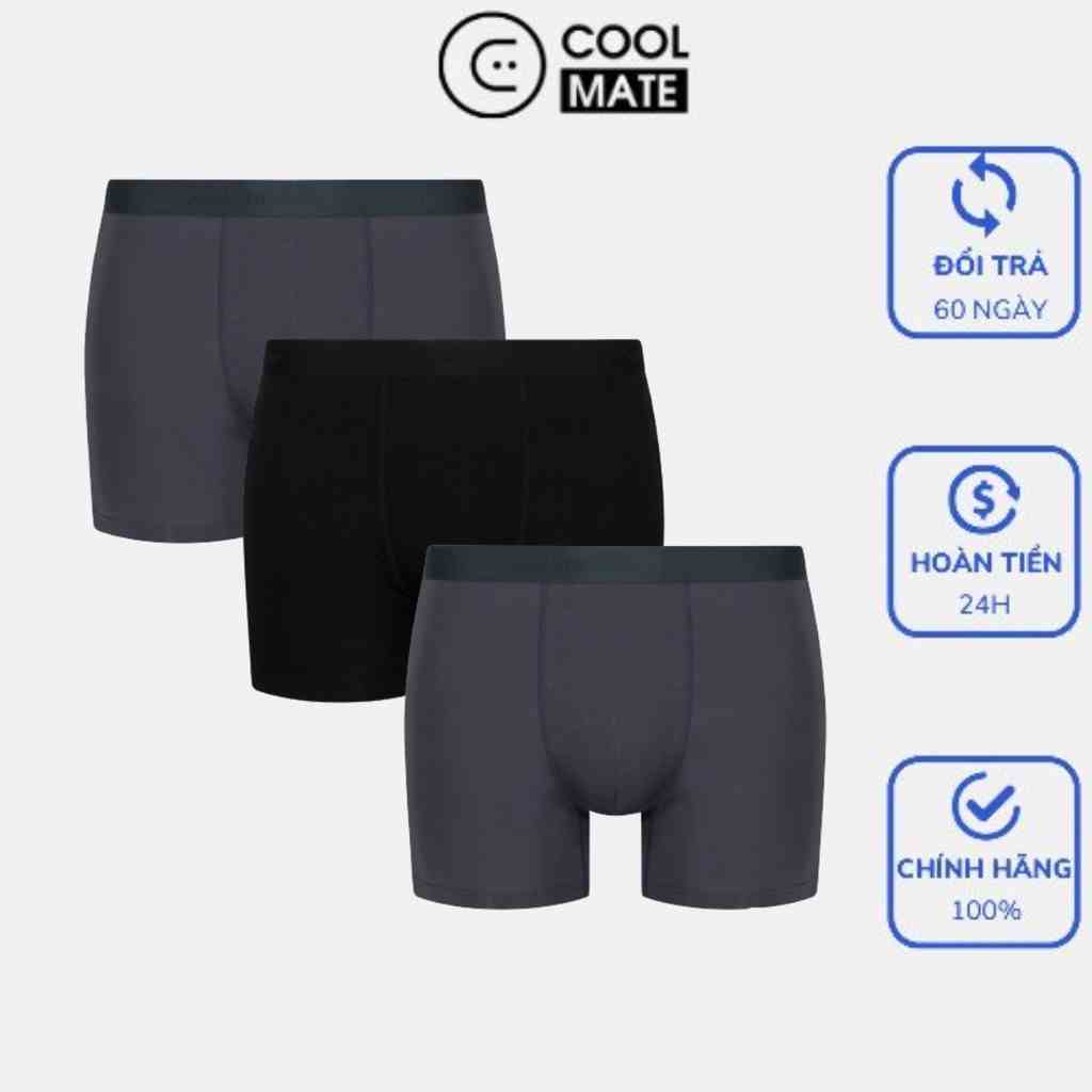 Set 3 quần lót nam Brief Boxer Modal (gỗ sồi) thoáng mát khử mùi thương hiệu Coolmate