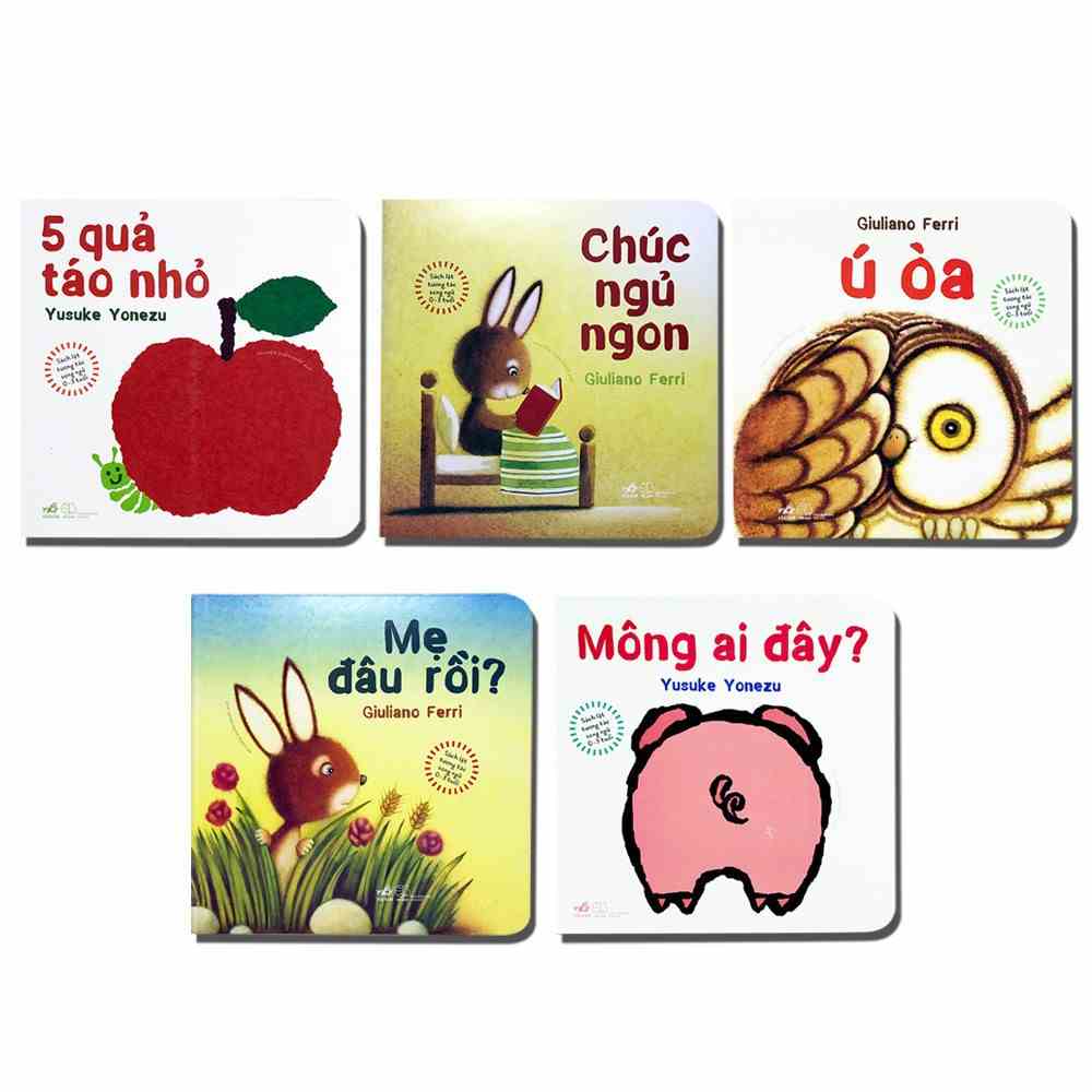 [Mã LIFEMALL995 giảm 10% đơn 99K] SÁCH - Bộ 5 Cuốn: Mẹ Đâu Rồi + 5 Qủa Táo Nhỏ + Mông Ai Đây + Ú Oà + Chúc Ngủ Ngon