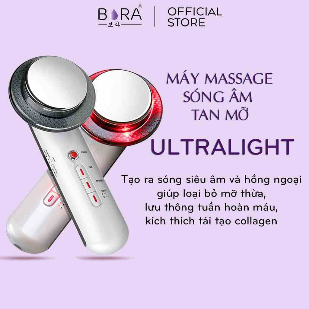 [Mã BMLTB200 giảm đến 100K đơn 499K] Máy Massage Sóng Âm Tan Mỡ Cao Cấp BORA ULTRALIGHT Chống Chảy Xệ Da