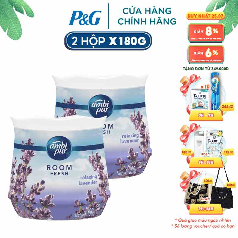 Combo 2 Sáp Thơm Phòng Ambi Pur Nhiều Mùi 180 Gram/Lọ