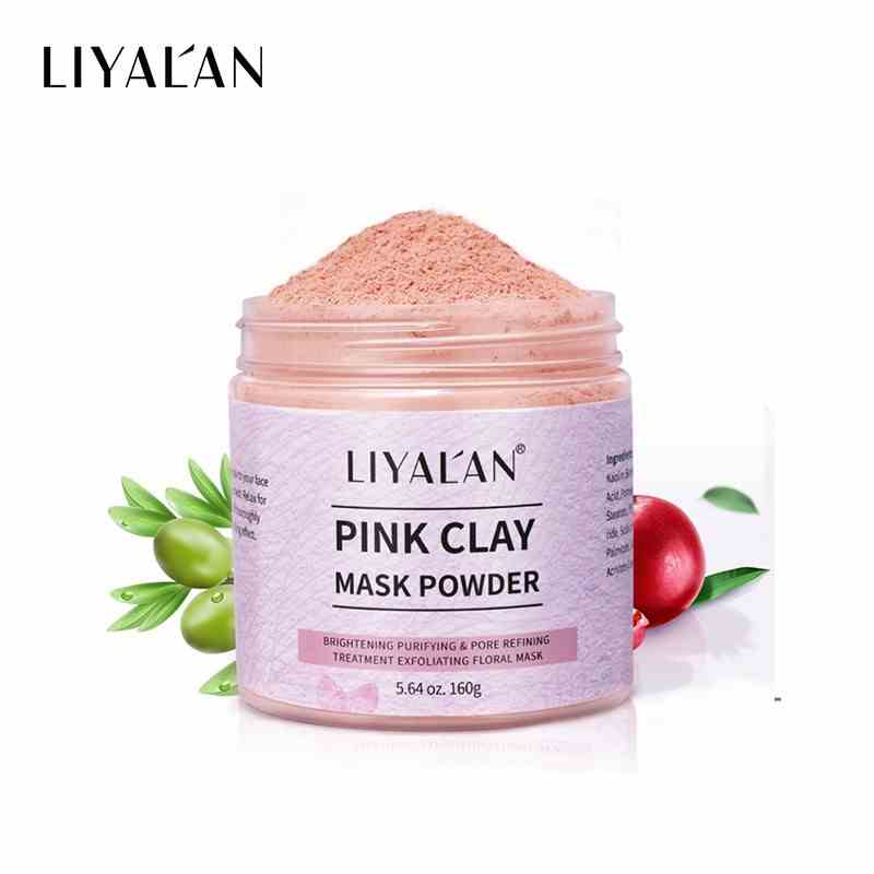 Bột Mặt Nạ Đất Sét LIYALAN Làm Sáng Da Tự Nhiên 160g