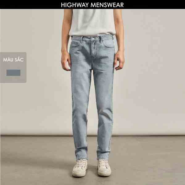 Quần jeans slimfit nam co giãn Highway (Menswear) Wilder - xanh nhạt