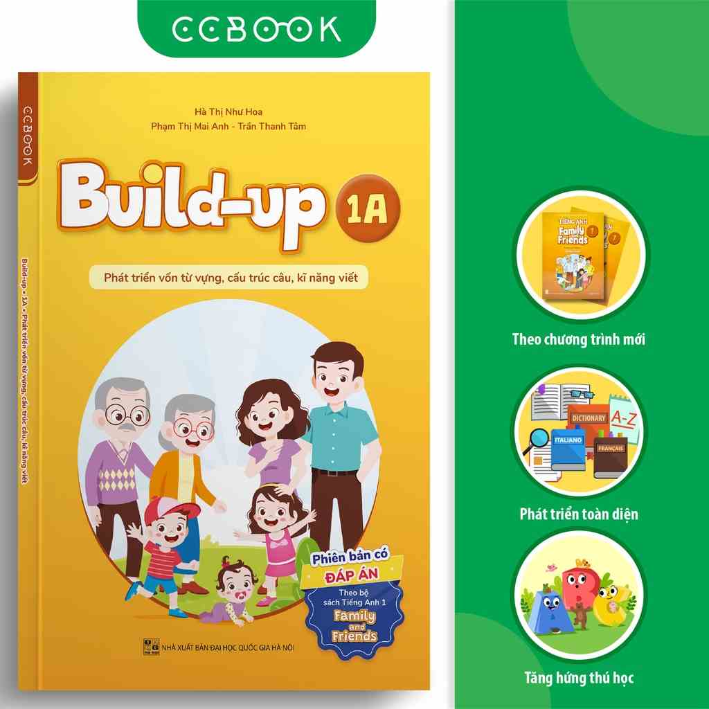 Sách tiếng Anh lớp 1 - Build-up 1A (theo bộ sách Family and Friends) - Phát triển vốn từ vựng, kĩ năng viết - Có đáp án