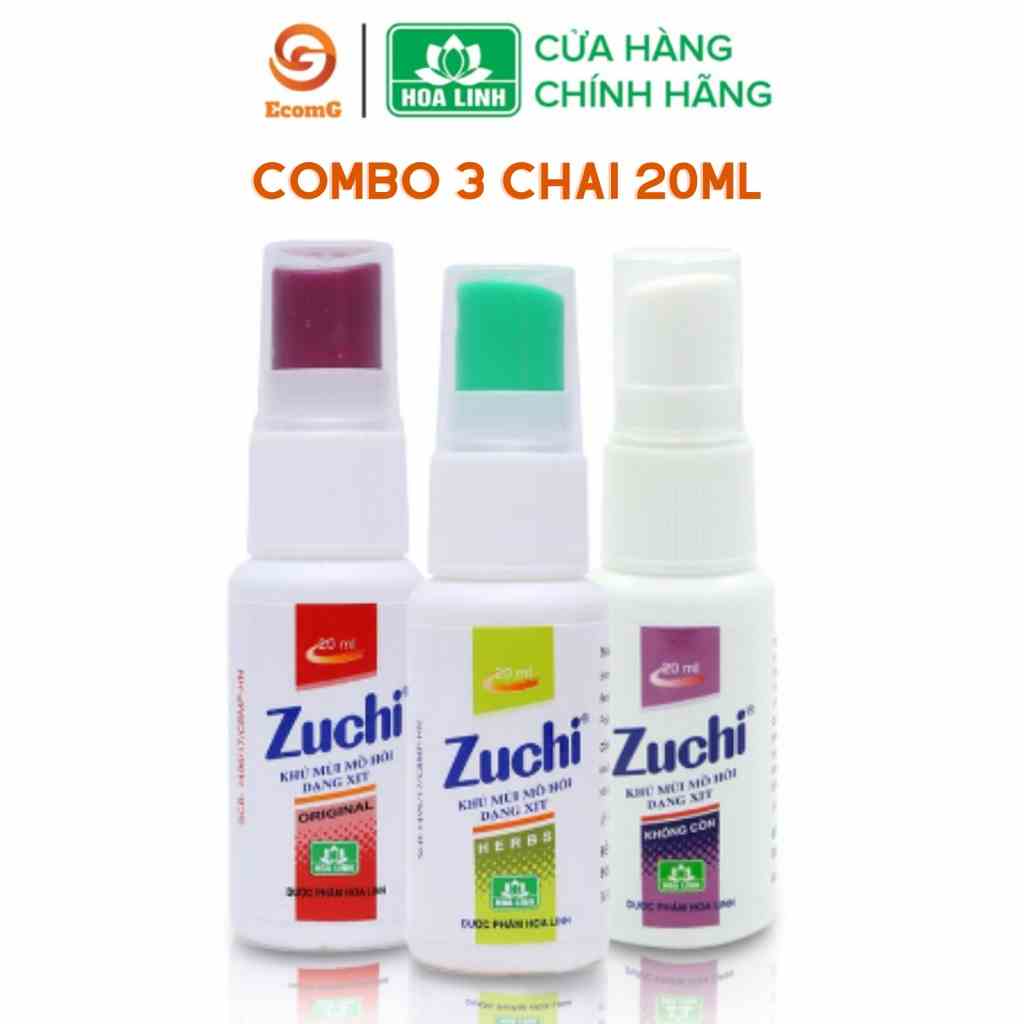 [Mã BMLTB200 giảm đến 100K đơn 499K] Set 3 chai xịt khử mùi Zuchi – Xịt khử mùi cơ thể, hôi nách, hôi chân - CB3- 009