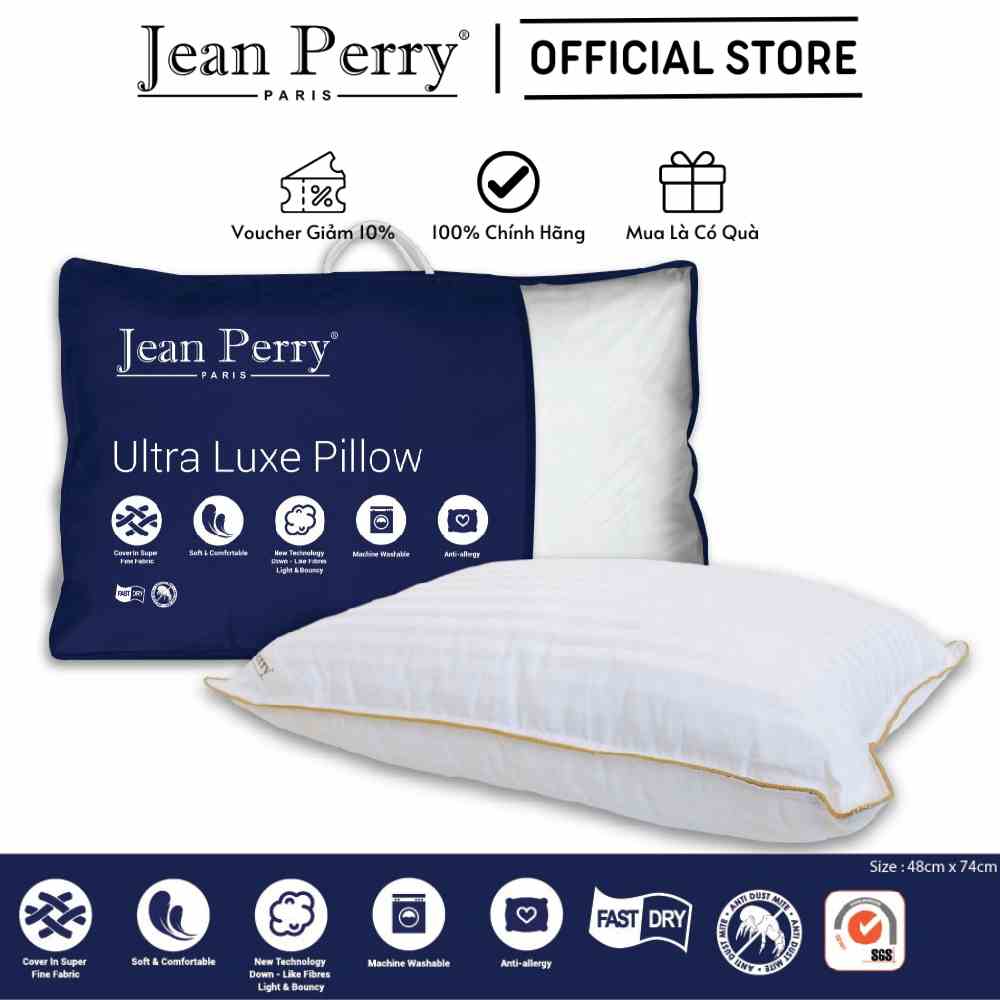 [Mã BMLTA35 giảm đến 35K đơn 99K] Gối nằm gòn Jean Perry Ultra Luxe 48x74cm